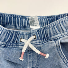 Load image into Gallery viewer, Girls Anko, stretch knit denim pants, elasticated, inside leg: 31cm, GUC, size 3,  