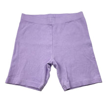 Load image into Gallery viewer, Girls Anko, purple ribbed stretchy bike shorts, GUC, size 12,  