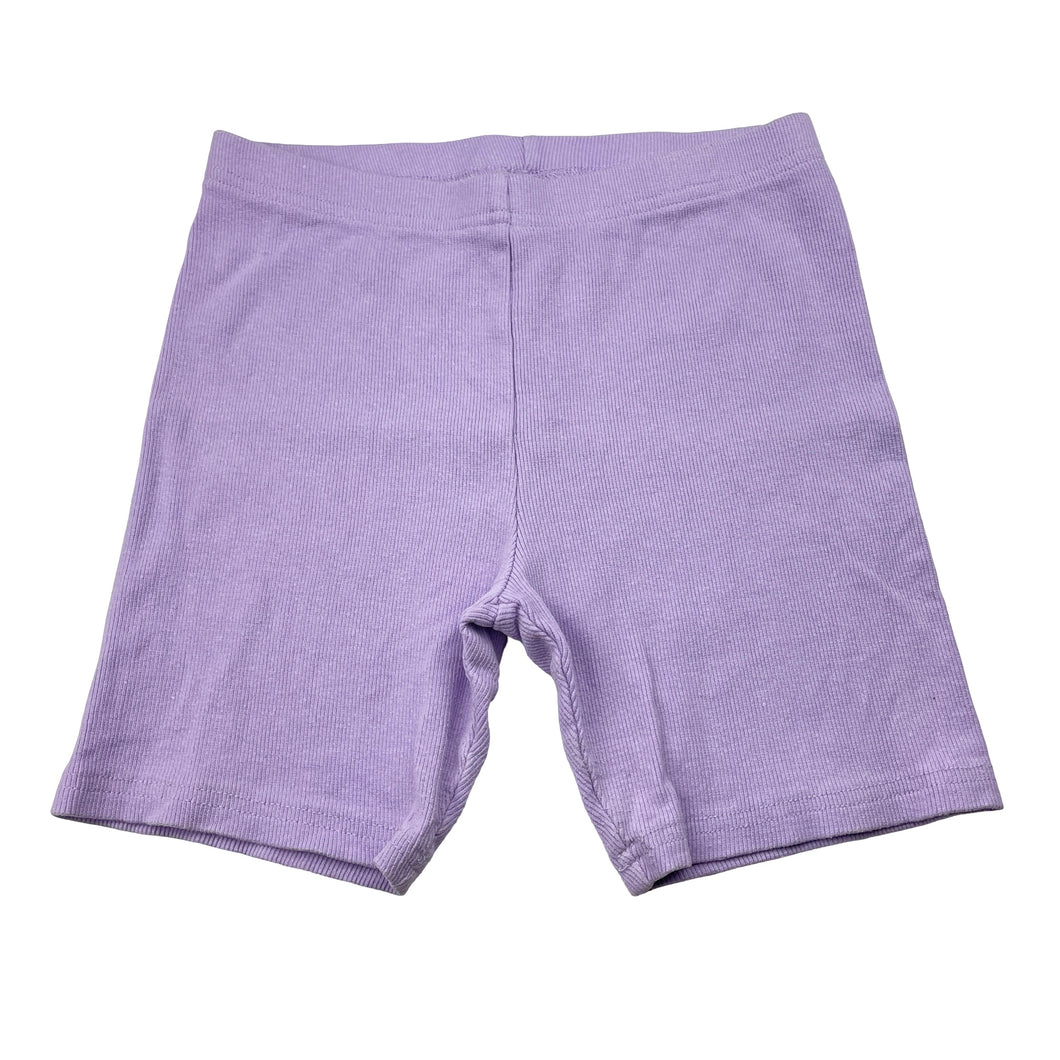 Girls Anko, purple ribbed stretchy bike shorts, GUC, size 12,  