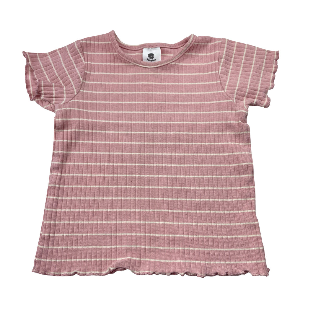 Girls Dymples, ribbed stretchy tee / top, GUC, size 1,  