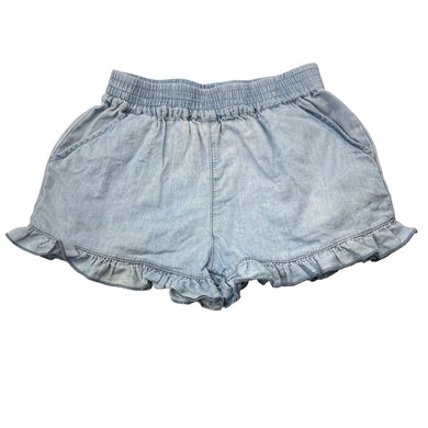 Girls 1964 Denim Co, blue chambray cotton shorts, elasticated, FUC, size 3,  