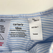 Load image into Gallery viewer, Girls Carter's, cotton romper dress, EUC, size 1,  