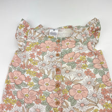 Load image into Gallery viewer, Girls Target, floral organic cotton blend romper, FUC, size 00,  