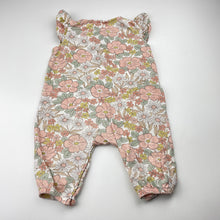Load image into Gallery viewer, Girls Target, floral organic cotton blend romper, FUC, size 00,  