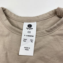 Load image into Gallery viewer, Unisex Dymples, soft feel stretchy long sleeve tee / top, EUC, size 00,  