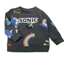 Load image into Gallery viewer, Boys SEGA, Sonic the Hedgehog fleece-lined sweater, wash fade, FUC, size 4,  