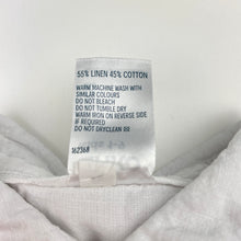 Load image into Gallery viewer, Boys Anko, white linen / cotton short sleeve shirt, GUC, size 2,  