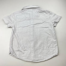 Load image into Gallery viewer, Boys Anko, white linen / cotton short sleeve shirt, GUC, size 2,  