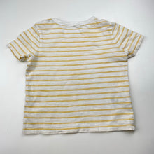 Load image into Gallery viewer, Boys Country Road, yellow &amp; white stripe cotton tee / top, FUC, size 2,  
