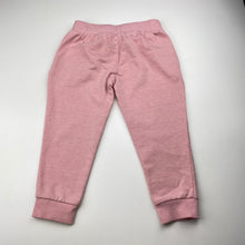 Load image into Gallery viewer, Girls H&amp;T, pink track pants, sequin stars, inside leg: 33cm, GUC, size 2,  