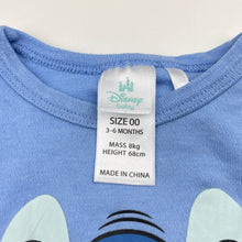 Load image into Gallery viewer, Unisex Disney, Lilo &amp; Stitch cotton bodysuit / romper, GUC, size 00,  