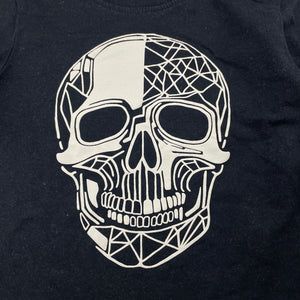 Boys Favourites, black cotton long sleeve tee / top, skull, GUC, size 2,  