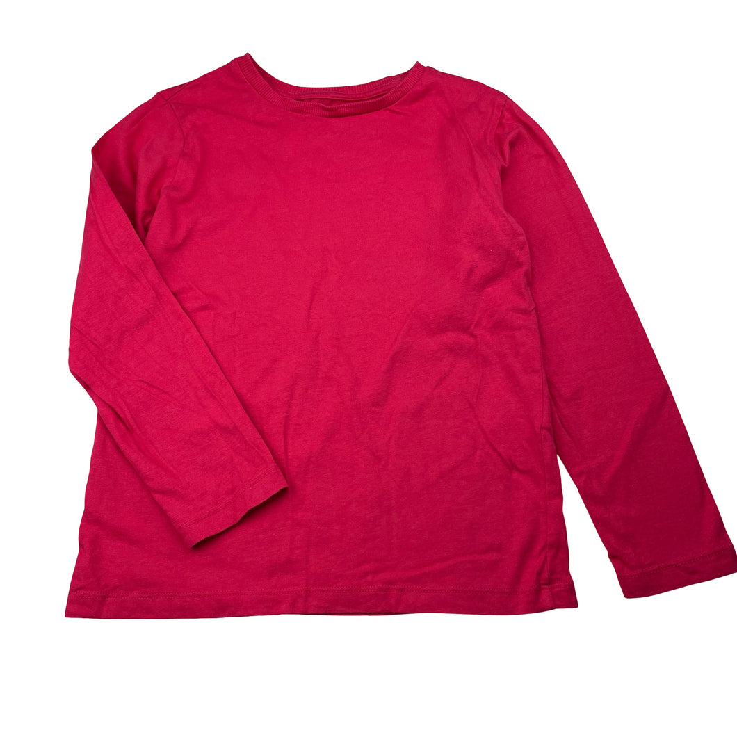Girls Brilliant Basics, red cotton long sleeve tee / top, GUC, size 6,  