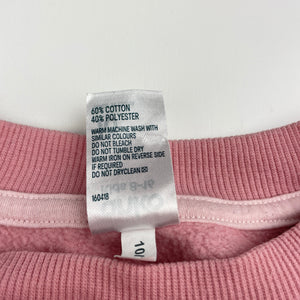 Girls Anko, pink fleece-lined sweater / jumper, GUC, size 10,  