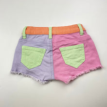 Load image into Gallery viewer, Girls Anko, coulour-block stretch cotton shorts, adjustable, EUC, size 1,  