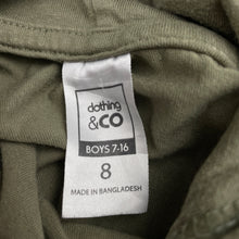 Load image into Gallery viewer, Boys Clothing &amp; Co, khaki cotton long sleeve hooded tee / top, FUC, size 8,  