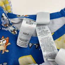 Load image into Gallery viewer, Unisex Bonds, x Bluey pyjamas, wash fade, FUC, size 8,  
