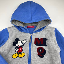 Load image into Gallery viewer, Boys RAINBOW REPUBLIC, thick fleece-lined zip hoodie sweater, Mickey Mouse, GUC, size 6-7,  
