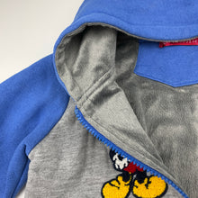 Load image into Gallery viewer, Boys RAINBOW REPUBLIC, thick fleece-lined zip hoodie sweater, Mickey Mouse, GUC, size 6-7,  