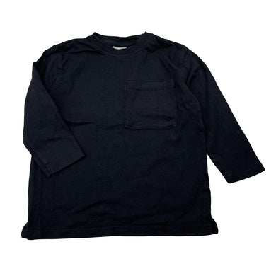 Boys Zara, black cotton long sleeve tee / top, GUC, size 4-5,  