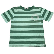 Load image into Gallery viewer, Boys Country Road, green stripe cotton tee / top, washfade, FUC, size 8,  