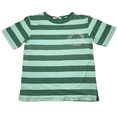 Boys Country Road, green stripe cotton tee / top, washfade, FUC, size 8,  
