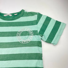 Load image into Gallery viewer, Boys Country Road, green stripe cotton tee / top, washfade, FUC, size 8,  