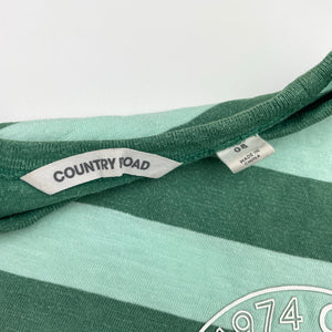 Boys Country Road, green stripe cotton tee / top, washfade, FUC, size 8,  