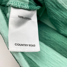 Load image into Gallery viewer, Boys Country Road, green stripe cotton tee / top, washfade, FUC, size 8,  