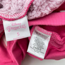 Load image into Gallery viewer, Girls Disney, Princess Belle, fleece-lined hoodie sweater, mark left sleeve, FUC, size 5,  