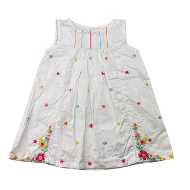 Girls Minnie Minors, embroidered lightweight cotton dress, EUC, size 0, L: 40cm