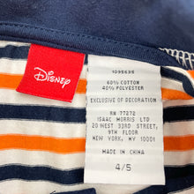 Load image into Gallery viewer, Boys Disney, Mickey Mouse striped polo shirt top, EUC, size 4-5,  
