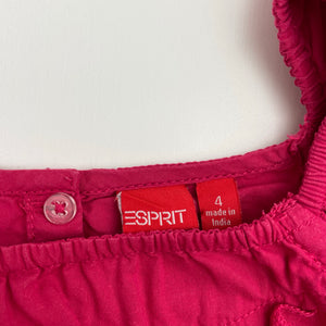 Girls ESPRIT, lightweight cotton summer dress, GUC, size 4, L: 60cm