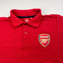 Load image into Gallery viewer, Boys Arsenal FC, red cotton polo shirt top, EUC, size 12-13,  
