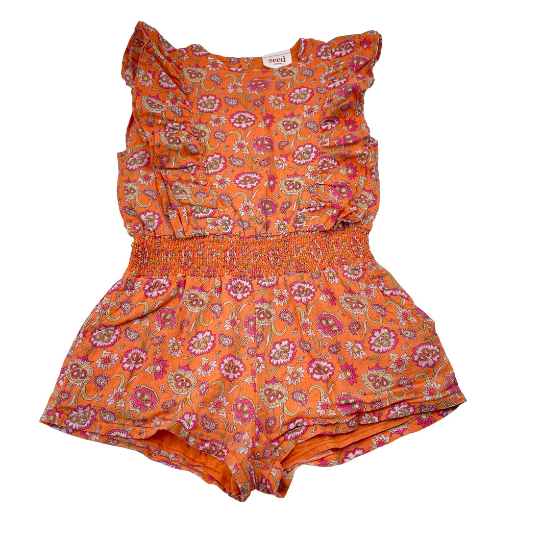 Girls Seed, lined lightweight cotton playsuit, FUC, size 3,  