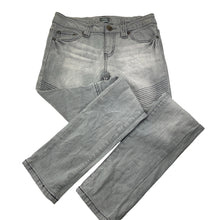 Load image into Gallery viewer, Girls Urban, grey stretch denim jeans, adjustable, inside leg: 73cm, GUC, size 14,  