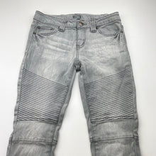 Load image into Gallery viewer, Girls Urban, grey stretch denim jeans, adjustable, inside leg: 73cm, GUC, size 14,  