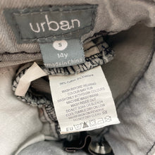 Load image into Gallery viewer, Girls Urban, grey stretch denim jeans, adjustable, inside leg: 73cm, GUC, size 14,  