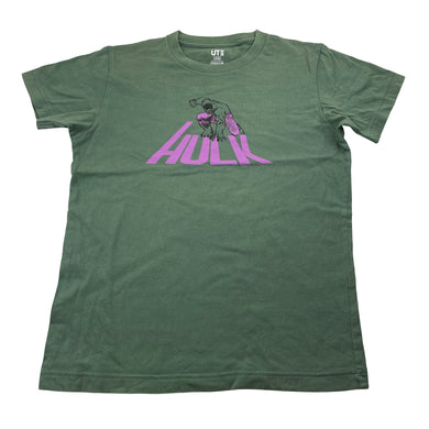 Boys Uniqlo, Marvel Hulk khaki cotton tee / top, FUC, size 11-12,  