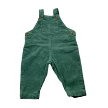 Load image into Gallery viewer, Boys Seed, green corduroy cotton overalls / dungarees, EUC, size 000,  