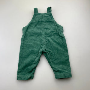 Boys Seed, green corduroy cotton overalls / dungarees, EUC, size 000,  