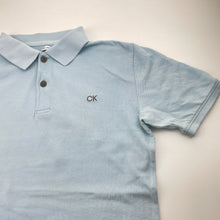 Load image into Gallery viewer, Boys Calvin Klein Jeans, blue cotton polo shirt top, light marks, FUC, size 10-12,  