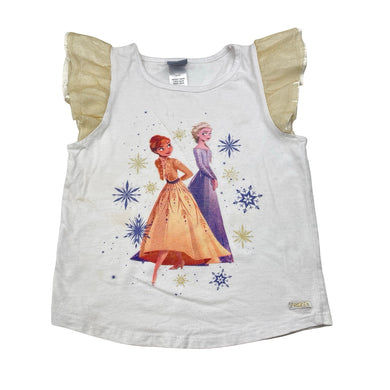 Girls Disney, Frozen cotton tee / top, marks front & back, FUC, size 4,  