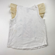 Load image into Gallery viewer, Girls Disney, Frozen cotton tee / top, marks front &amp; back, FUC, size 4,  