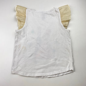 Girls Disney, Frozen cotton tee / top, marks front & back, FUC, size 4,  