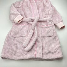 Load image into Gallery viewer, Girls Peter Alexander, pink fleece dressing-gown / bathrobe, GUC, size 2,  
