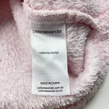 Load image into Gallery viewer, Girls Peter Alexander, pink fleece dressing-gown / bathrobe, GUC, size 2,  