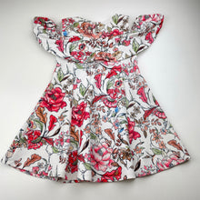 Load image into Gallery viewer, Girls Zara, floral open-shoulder dress, EUC, size 5, L: 51cm