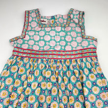 Load image into Gallery viewer, Girls fabindia, lightweight cotton summer dress, GUC, size 4-6, L: 62cm