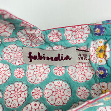 Load image into Gallery viewer, Girls fabindia, lightweight cotton summer dress, GUC, size 4-6, L: 62cm